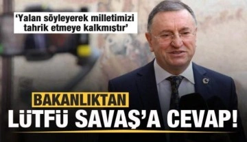 Bakanlıktan L&uuml;tf&uuml; Savaş'a cevap: Yalan s&ouml;yleyerek milletimizi tahrik etmeye kalkmıştır