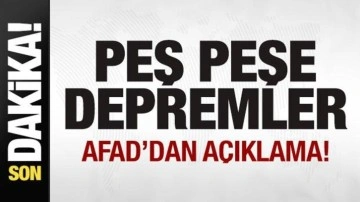 Balıkesir'de peş peşe depremler! AFAD'dan son dakika açıklaması