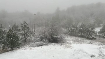 Balıkesir Sındırgı'da kar yağdı