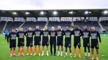 Başakşehir FK'dan dünyanın gözü önünde 'Gazze' mesajı: Alkış topladılar
