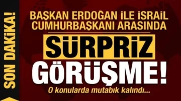 Başkan Erdoğan ile İsrail Cumhurbaşkanı Isaac Herzog arasında kritik g&ouml;r&uuml;şme!