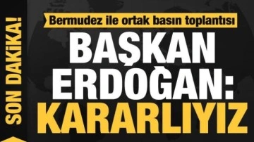 Başkan Erdoğan ile K&uuml;ba Devlet Başkanı'ndan ortak basın toplantısı: Kararlıyız