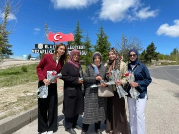 Belediye Mezarlıklarda Karanfil Dağıttı.