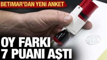 BETİMAR'dan son anket: Oy farkı yüzde 7'yi aştı