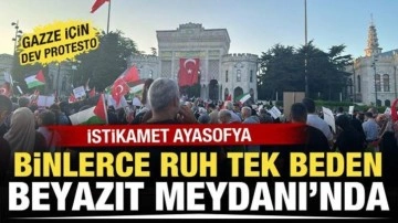Beyazıt'tan Ayasofya Camii'ne 'Gazze'ye umut ışığı ol' yürüyüşü