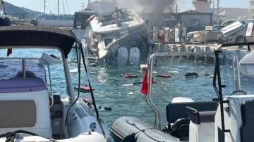 Bodrum'da teknede patlama: Yaralılar var