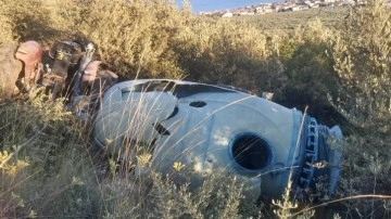 Bursa'da feci kaza: Traktör şarampole yuvarlandı!