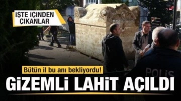 B&uuml;t&uuml;n il bu anı bekliyordu! Gizemli lahit a&ccedil;ıldı! İşte i&ccedil;inden &ccedil;ıkanlar...