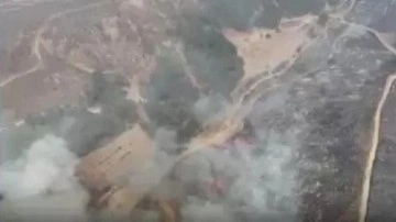 Çanakkale'de havadan çekilen korkunç görüntü: İşte yangının boyutu!