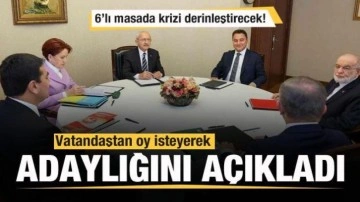 Canlı yayında adaylığını resmen a&ccedil;ıkladı! 6'lı masada krizi derinleştirecek