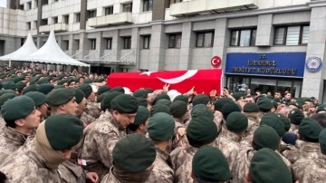 Çekmeköy'deki operasyonda şehit olan polis memuru için tören düzenlendi
