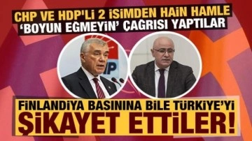 CHP ve HDP'li 2 isimden hain hamle: Finladiya basınına konuştular, akıllara zarar s&ouml;zler..