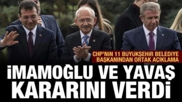 CHP'li belediye başkanları adaylık i&ccedil;in kararını verdi: İmamoğlu ve Yavaş da imza attı