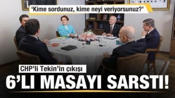 CHP'li G&uuml;rsel Tekin'in &ccedil;ıkışı 6'lı masada kavga &ccedil;ıkardı: Kime sordunuz...