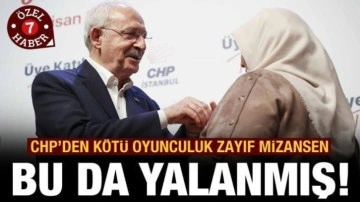 CHP'nin ucuz mizanseni: AK Parti &uuml;yeliği yalan &ccedil;ıktı!
