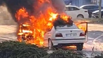 Çorlu’da LPG’li otomobil alev topuna döndü