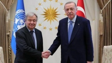Cumhurbaşkanı Erdoğan, BM Genel Sekreteri Guterres ile g&ouml;r&uuml;şt&uuml;