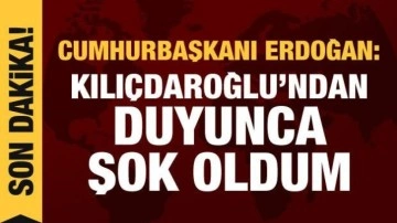 Cumhurbaşkanı Erdoğan: Bunu Kılı&ccedil;daroğlu'ndan duyunca şok oldum