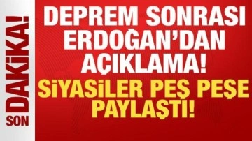Cumhurbaşkanı Erdoğan'dan Balıkesir depremi açıklaması: Çalışmalar titizlikle sürüyor!
