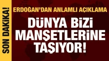 Cumhurbaşkanı Erdoğan: D&uuml;nya bizim İHA'larımızı manşetlerine taşıyor