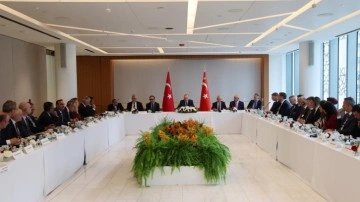 Cumhurbaşkanı Erdoğan, Hamdi Ulukaya ve ABD'li üst düzey şirket yöneticileriyle görüştü