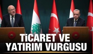 Cumhurbaşkanı Erdoğan ile L&uuml;bnan Başbakanı Mikati'den ortak a&ccedil;ıklama