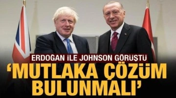 Cumhurbaşkanı Erdoğan, İngiltere Başbakanı Johnson ile g&ouml;r&uuml;şt&uuml;