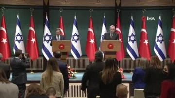 Cumhurbaşkanı Erdoğan, İsrail Cumhurbaşkanı Herzog ile ortak basın toplantısında konuştu A&ccedil;ıklaması