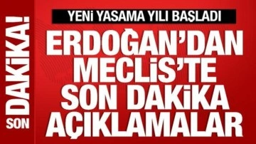 Cumhurbaşkanı Erdoğan, Meclis'in açılış töreninde konuşuyor