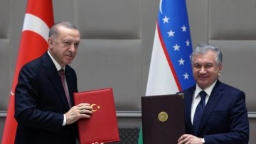Cumhurbaşkanı Erdoğan: &Ouml;zbekistan ile 10 anlaşma imzaladık