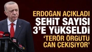 Cumhurbaşkanı Erdoğan: Pen&ccedil;e Kilit'te şehit sayısı 3'e y&uuml;kseldi
