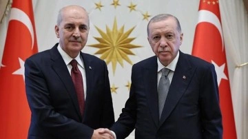 Cumhurbaşkanı Erdoğan, TBMM Başkanı Kurtulmuş'u kabul etti