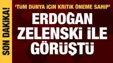 Cumhurbaşkanı Erdoğan, Ukrayna Devlet Başkanı Zelenski ile g&ouml;r&uuml;şt&uuml;