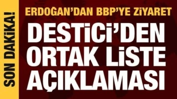 Cumhurbaşkanı Erdoğan'dan Destici'ye ziyaret: A&ccedil;ıklama yapılıyor