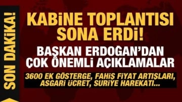 Cumhurbaşkanı Erdoğan'dan Kabine Toplantısı sonrası son dakika a&ccedil;ıklamalar!