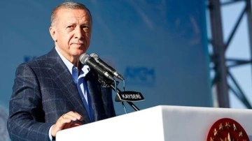 Cumhurbaşkanı Erdoğan'ın dikkatini &ccedil;eken pankart