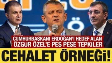 Cumhurbaşkanı Yardımcısı Yılmaz'dan ve Ömer Çelik'ten Özgür Özel'e tepki