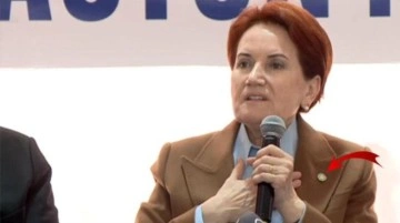 Deprem b&ouml;lgesini ziyaretinde dikkatlerden ka&ccedil;madı! Akşener rozetini neden taktığını a&ccedil;ıkladı
