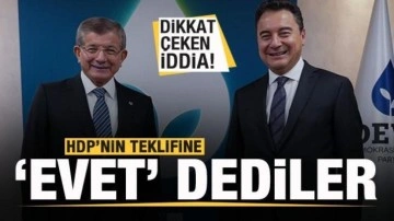 Dikkat &ccedil;eken iddia! HDP'nin teklifine Deva ve Gelecek Partisi 'evet' dedi