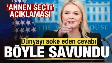 Dünyada gündeme oturdu! Beyaz Saray Sözcüsü Karoline Leavitt'ten 'Annen seçti' açıkla