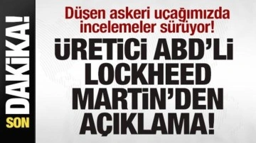 Düşen askeri uçağımızda incelemeler sürüyor! Lockheed Martin'den son dakika açıklaması
