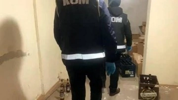 D&uuml;zce'de 1639 şişe ka&ccedil;ak i&ccedil;ki ele ge&ccedil;irildi