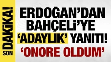 Erdoğan'dan Bahçeli'nin 'adaylık' sözlerine yanıt: Onore oldum