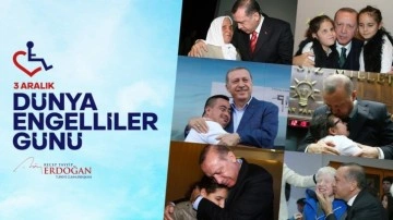 Erdoğan'dan Engelliler Günü paylaşımı: "Desteklemeye devam edeceğiz"