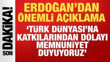 Erdoğan'dan önemli açıklama: Macaristan'ın, Türk Dünyası'na katkılarından dolayı memn