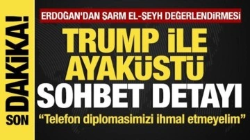 Erdoğan'dan önemli açıklamalar... Trump ile ayaküstü sohbette dikkat çeken detay