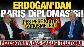 Erdoğan'dan peş peşe 'barış diplomasisi': İran Cumhurbaşkanı Pezeşkiyan ile görüştü