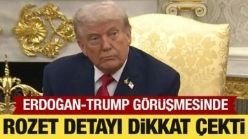 Erdoğan ile görüşen Trump'ın yakasına taktığı rozet dikkat çekti!
