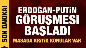 Erdoğan-Putin g&ouml;r&uuml;şmesi başladı