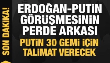 Erdoğan-Putin g&ouml;r&uuml;şmesinin perde arkası! 30 gemi T&uuml;rkiye'ye gelecek